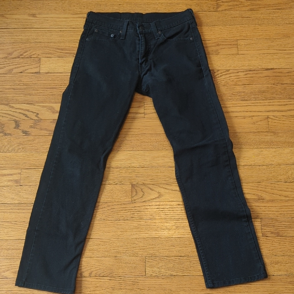 Levi's Men's Jet Black Straight Jeans